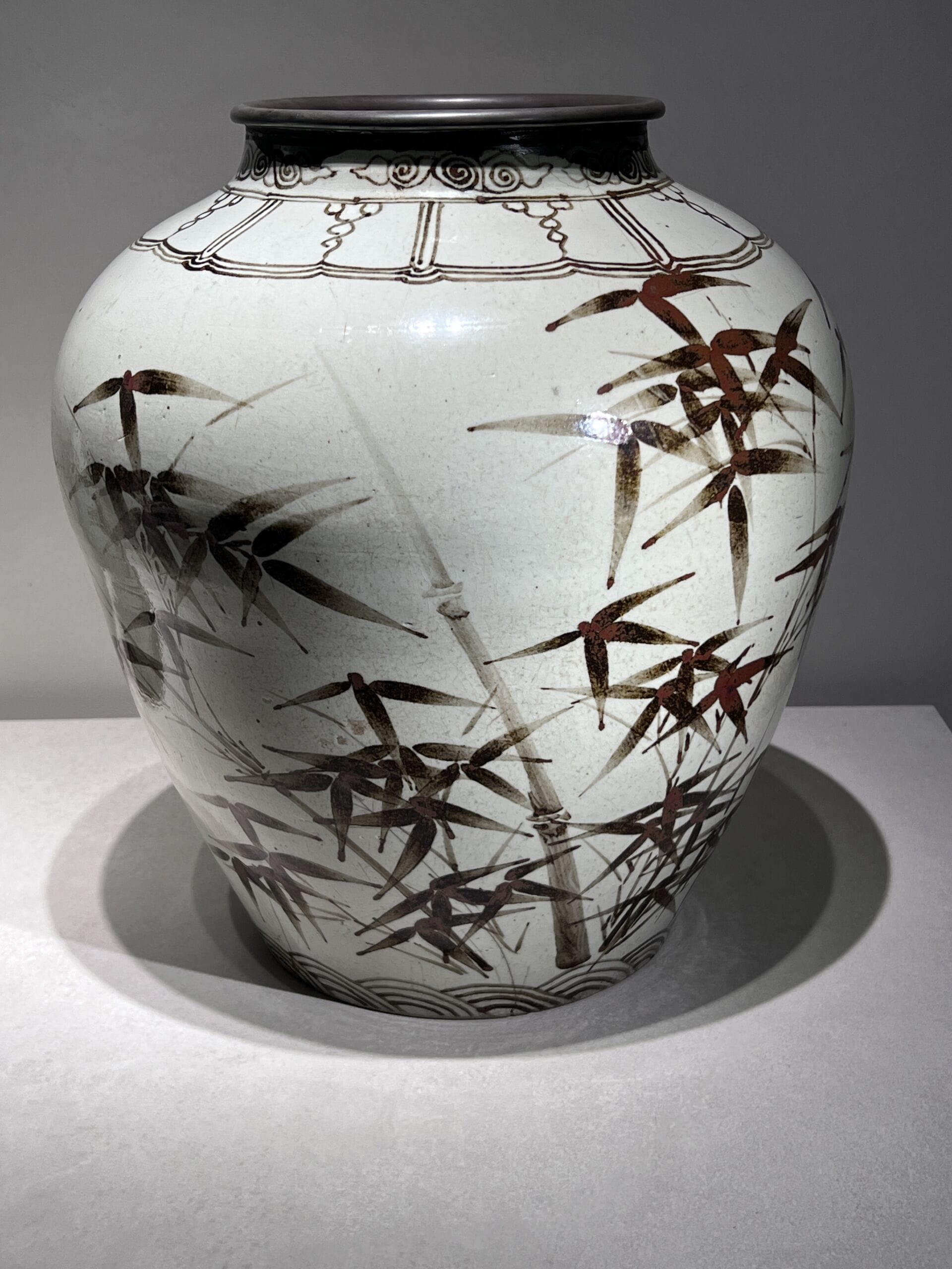Joseon Era jar with bamboo and plum design